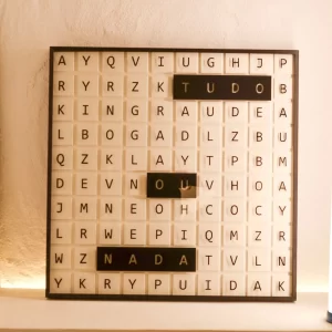 QUADRO CAÇA PALAVRAS TUDO OU NADA