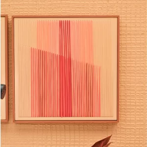 QUADRO LINHAS GEOMÉTRICAS ROSA