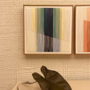 QUADRO LINHAS GEOMÉTRICAS VERDE -